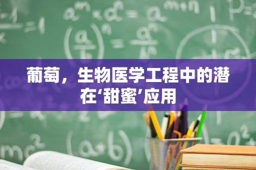葡萄，生物医学工程中的潜在‘甜蜜’应用