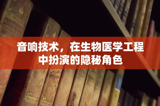 音响技术，在生物医学工程中扮演的隐秘角色