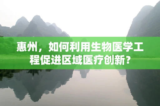 惠州，如何利用生物医学工程促进区域医疗创新？
