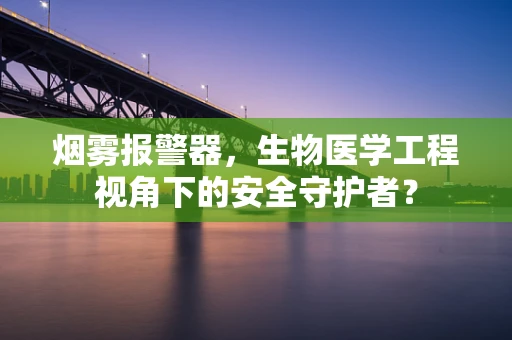 烟雾报警器，生物医学工程视角下的安全守护者？
