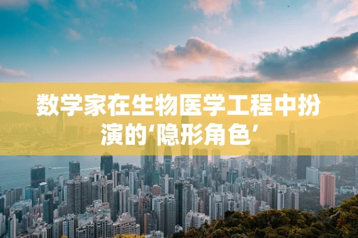 数学家在生物医学工程中扮演的‘隐形角色’
