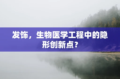 发饰，生物医学工程中的隐形创新点？