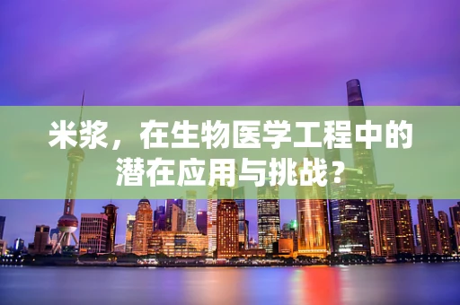 米浆，在生物医学工程中的潜在应用与挑战？