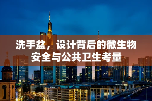 洗手盆，设计背后的微生物安全与公共卫生考量