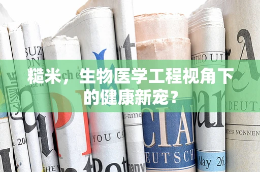 糙米，生物医学工程视角下的健康新宠？
