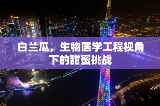 白兰瓜，生物医学工程视角下的甜蜜挑战