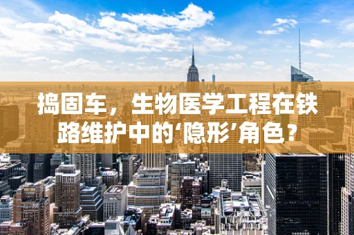 捣固车，生物医学工程在铁路维护中的‘隐形’角色？