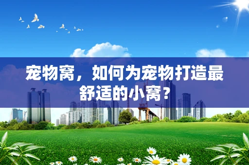 宠物窝，如何为宠物打造最舒适的小窝？