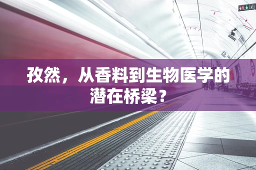 孜然，从香料到生物医学的潜在桥梁？