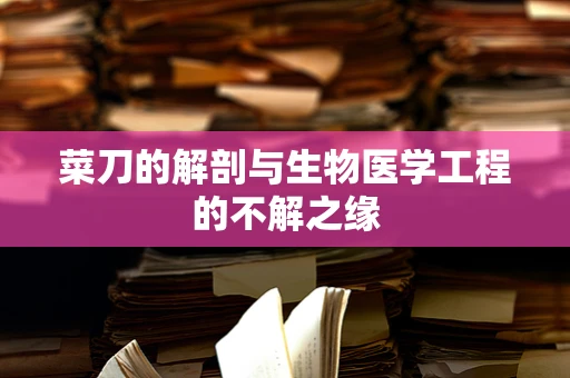 菜刀的解剖与生物医学工程的不解之缘