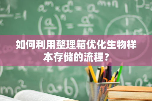 如何利用整理箱优化生物样本存储的流程？