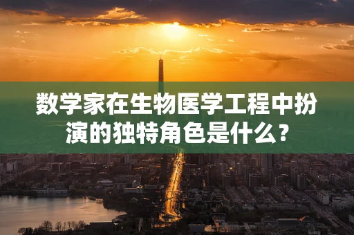 数学家在生物医学工程中扮演的独特角色是什么？