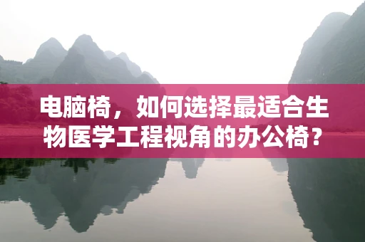 电脑椅，如何选择最适合生物医学工程视角的办公椅？
