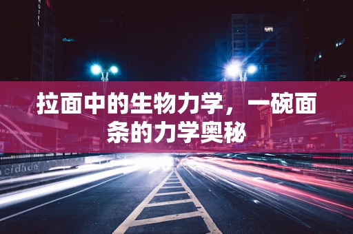 拉面中的生物力学，一碗面条的力学奥秘