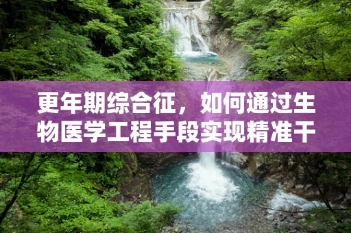 更年期综合征，如何通过生物医学工程手段实现精准干预？