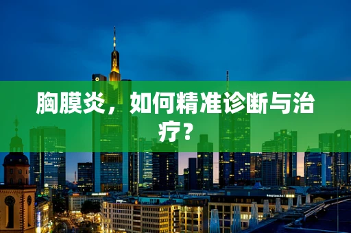 胸膜炎，如何精准诊断与治疗？