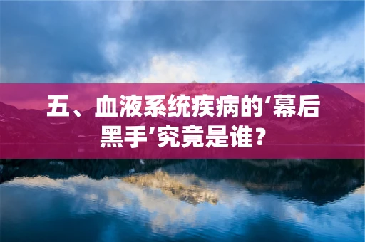 五、血液系统疾病的‘幕后黑手’究竟是谁？