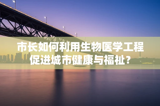 市长如何利用生物医学工程促进城市健康与福祉？
