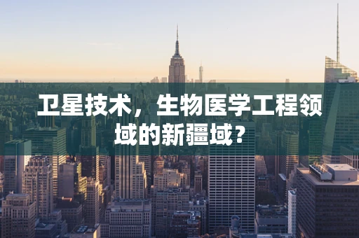 卫星技术，生物医学工程领域的新疆域？