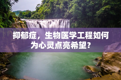 抑郁症，生物医学工程如何为心灵点亮希望？