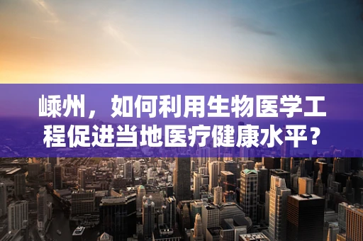 嵊州，如何利用生物医学工程促进当地医疗健康水平？