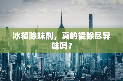 冰箱除味剂，真的能除尽异味吗？
