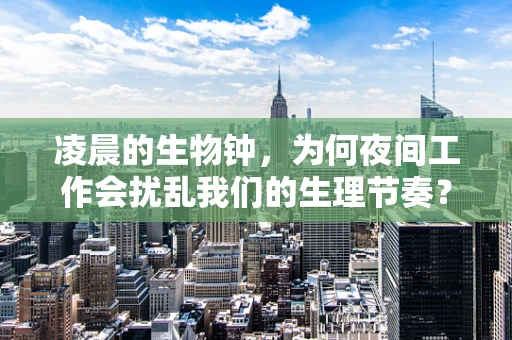 凌晨的生物钟，为何夜间工作会扰乱我们的生理节奏？