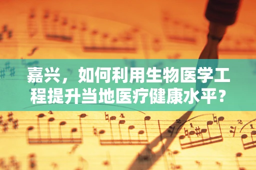 嘉兴，如何利用生物医学工程提升当地医疗健康水平？