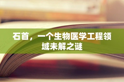 石首，一个生物医学工程领域未解之谜