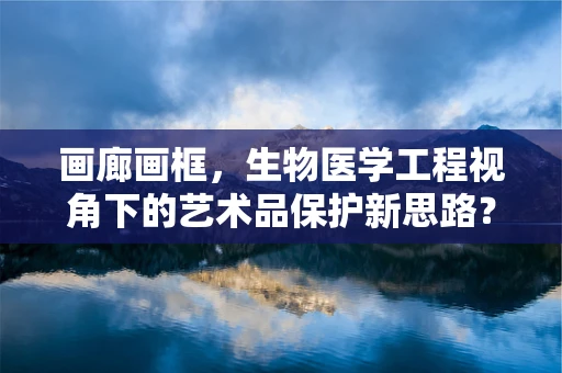 画廊画框，生物医学工程视角下的艺术品保护新思路？