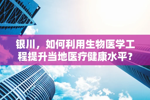 银川，如何利用生物医学工程提升当地医疗健康水平？