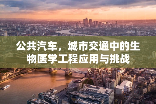 公共汽车，城市交通中的生物医学工程应用与挑战