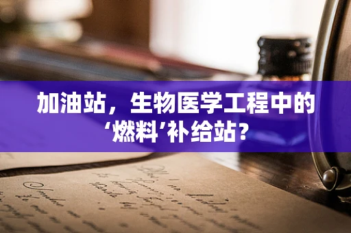 加油站，生物医学工程中的‘燃料’补给站？