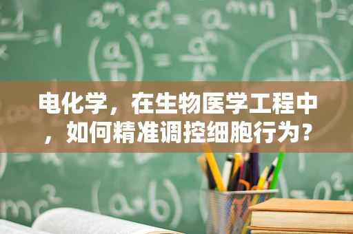 电化学，在生物医学工程中，如何精准调控细胞行为？