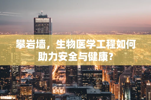 攀岩墙，生物医学工程如何助力安全与健康？