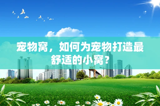 宠物窝，如何为宠物打造最舒适的小窝？