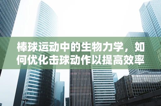棒球运动中的生物力学，如何优化击球动作以提高效率？