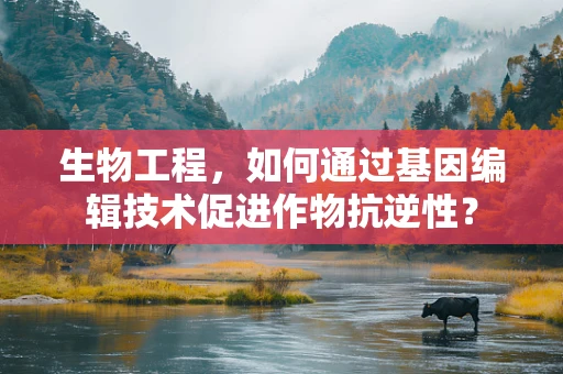 生物工程，如何通过基因编辑技术促进作物抗逆性？