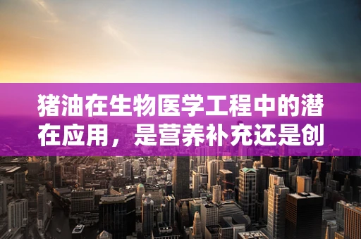 猪油在生物医学工程中的潜在应用，是营养补充还是创新疗法？