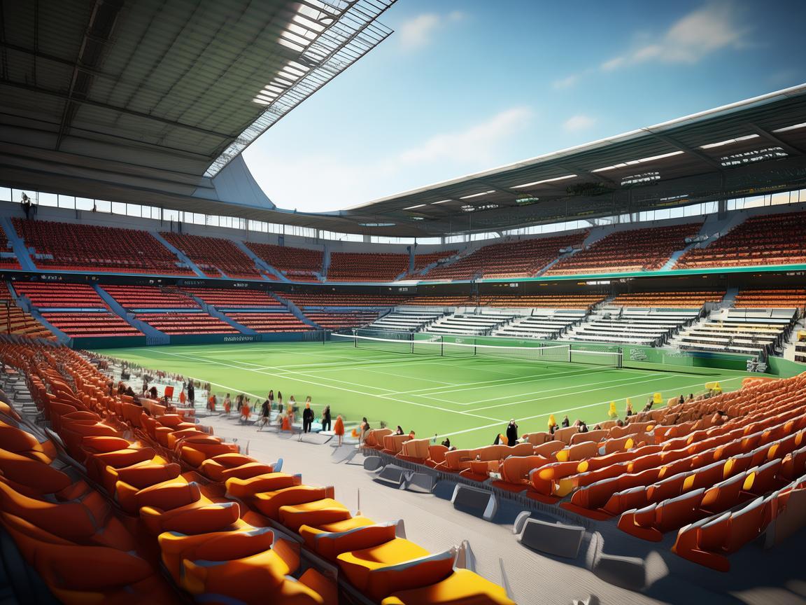 如何在网球场观众席中优化观众体验，声学与视觉的双重考量